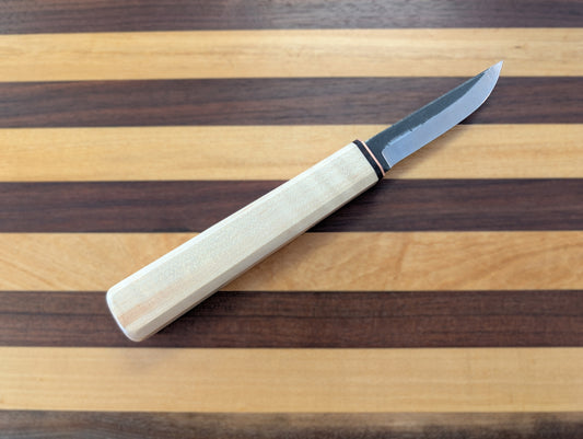 Utility Carving/Hunting Knife, Curly Maple (C)